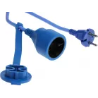 Сетевой удлинитель Powercube PC-2F-R-10(IP) 10м (1 розетка) синий (коробка)