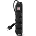 Сетевой фильтр Buro 400MDP-5-B 5м (4 розетки) черный (коробка)