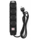 Сетевой фильтр Buro 400MDP-5-B 5м (4 розетки) черный (коробка)