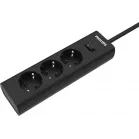 Сетевой фильтр Philips CHP2135BB/51 3м (3 розетки) черный (коробка)