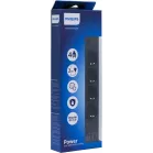 Сетевой фильтр Philips CHP4346BA/51 2м (4 розетки) черный (коробка)