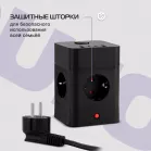 Сетевой удлинитель Buro BU-PTE4.1UC-B 1.5м (4 розетки) черный (коробка)