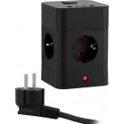 Сетевой удлинитель Buro BU-PTE4.1UC-B 1.5м (4 розетки) черный (коробка)