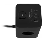 Сетевой удлинитель Buro BU-PTE4.1UC-B 1.5м (4 розетки) черный (коробка)