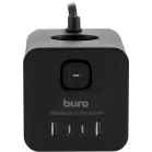 Сетевой удлинитель Buro BU-PTE4.1UC-B 1.5м (4 розетки) черный (коробка)