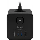 Сетевой удлинитель Buro BU-PTE4.1UC-Plus-B 1.5м (4 розетки) черный (коробка)