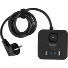 Сетевой удлинитель Buro BU-PTE4.1UC-Plus-B 1.5м (4 розетки) черный (коробка)