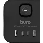 Сетевой удлинитель Buro BU-PC3.1UС-B 1.5м (3 розетки) черный (коробка)