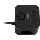 Сетевой удлинитель Buro BU-PC3.1UС-B 1.5м (3 розетки) черный (коробка)