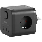 Сетевой разветвитель Buro BU-PW3UC-B (3 розетки) черный (коробка)