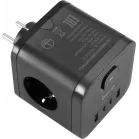 Сетевой разветвитель Buro BU-PW3UC-B (3 розетки) черный (коробка)