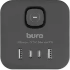 Сетевой разветвитель Buro BU-PW3UC-B (3 розетки) черный (коробка)
