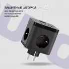 Сетевой разветвитель Buro BU-PW3UC-Plus-B (3 розетки) черный (коробка)