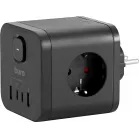 Сетевой разветвитель Buro BU-PW3UC-Plus-B (3 розетки) черный (коробка)