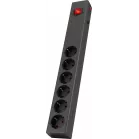 Сетевой фильтр Buro 600SE-3-B 3м (6 розеток) черный (коробка)