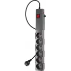 Сетевой фильтр Buro 600SPro-16-3-G 3м (6 розеток) графитовый (коробка)