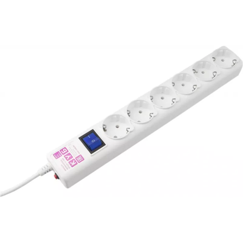 Сетевой фильтр Powercube SPG6-16-1,9M 1.9м (6 розеток) белый (коробка)