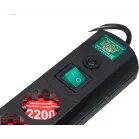 Сетевой фильтр Most LRG 3м (6 розеток) черный (пакет ПЭ)