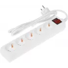 Сетевой удлинитель Buro BU-PS5.1/W 1.5м (5 розеток) белый (пакет ПЭ)