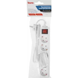 Сетевой удлинитель Buro BU-PS5.1/W 1.5м (5 розеток) белый (пакет ПЭ)