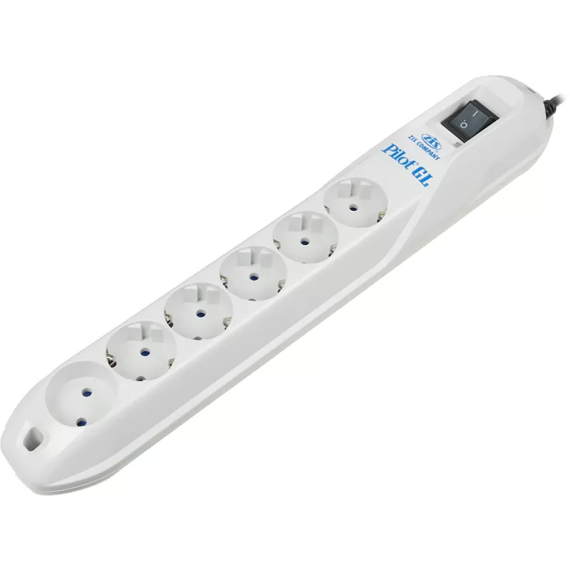 Сетевой фильтр Pilot GL 7м (6 розеток) белый (коробка)