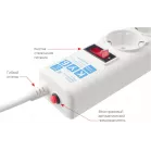 Сетевой фильтр Powercube SPG-B-6-WHITE 1.9м (5 розеток) белый (коробка)