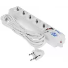 Сетевой фильтр Powercube SPG-B-15-WHITE 5м (5 розеток) белый (коробка)