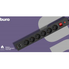 Сетевой фильтр Buro BU-SP1.8_USB_2A-B 1.8м (6 розеток) черный (коробка)