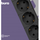 Сетевой фильтр Buro BU-SP3_USB_2A-B 3м (6 розеток) черный (коробка)