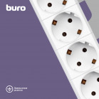 Сетевой фильтр Buro BU-SP5_USB_2A-W 5м (6 розеток) белый (коробка)