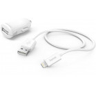 Автомобильное зар./устр. Hama H-183266 12W 2.4A USB для Apple белый (00183266)