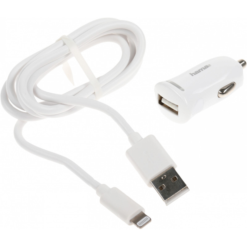 Автомобильное зар./устр. Hama H-183266 12W 2.4A USB для Apple белый (00183266) Автомобильное зар./устр. Hama H-183266 12W 2.4A USB для Apple белый (00183266)