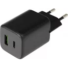 Сетевое зар./устр. Hoco N41 Almighty Black 20W 3A+2.22A+2A+1.67A+1.5A (PD+QC+AFC) USB/USB Type-C универсальное черный