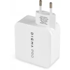 Сетевое зар./устр. Digma Pro DPW10B 100W 5A (PD+QC) 2хUSB-C/USB-A универсальное белый (DPW1B0G012WH)