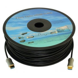 Кабель аудио-видео Fiber Optic HDMI (m)/HDMI (m) 25м. позолоч.конт. черный