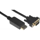 Кабель-переходник видео Buro 1.1v DisplayPort (m)/VGA (m) 2м. (BHP DPP_VGA-1)