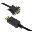 Кабель-переходник видео 1.1v DisplayPort (m)/VGA (m) 3м. черный