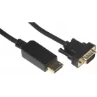 Кабель-переходник видео 1.1v DisplayPort (m)/VGA (m) 3м. черный