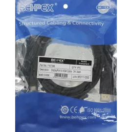 Кабель-переходник видео 1.1v DisplayPort (m)/VGA (m) 3м. черный