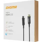 Кабель аудио-видео Digma HDMI 2.0 AOC HDMI (m)/HDMI (m) 50м. позолоч.конт. черный (BHP AOC 2.0-50)