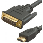 Кабель аудио-видео Lazso WH-141 HDMI (m)/DVI-D (m) 15м. позолоч.конт. черный (WH-141(15M))