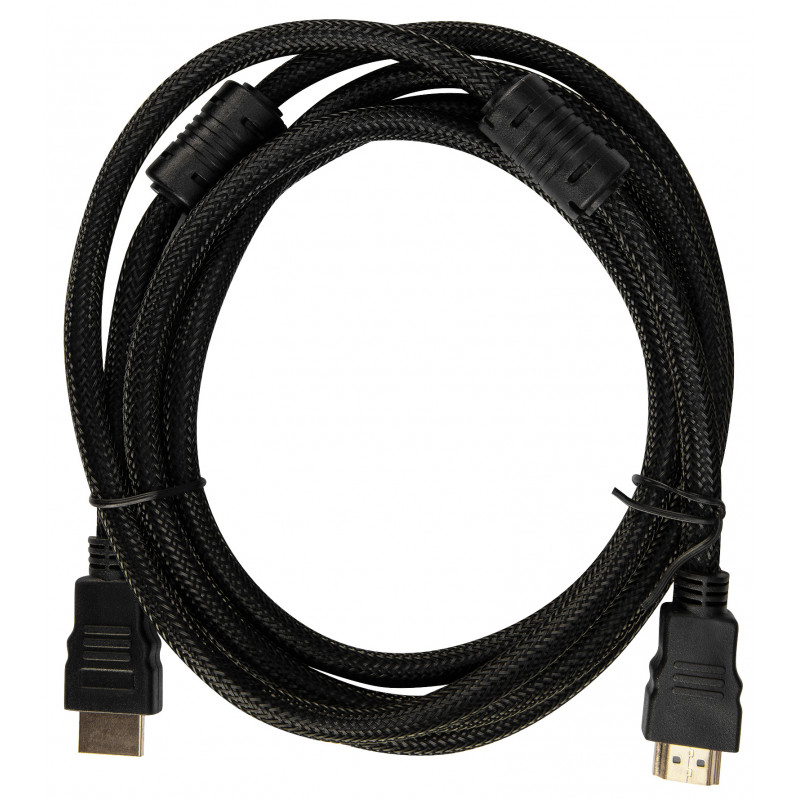 Кабель аудио-видео Buro HDMI (m)/HDMI (m) 2м. феррит.кольца позолоч.конт. черный (HDMI-V1.4-2MC)