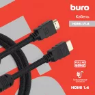 Кабель аудио-видео Buro HDMI (m)/HDMI (m) 2м. феррит.кольца позолоч.конт. черный (HDMI-V1.4-2MC)