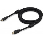 Кабель аудио-видео Buro HDMI (m)/HDMI (m) 5м. феррит.кольца позолоч.конт. черный (HDMI-V1.4-5MC)
