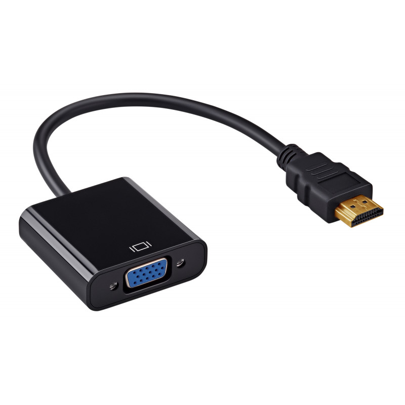 Переходник Buro HDMI (m)/VGA (f) 0.1м. черный (HDMI-M-VGA-F)