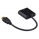 Переходник Buro HDMI (m)/VGA (f) 0.1м. черный (HDMI-M-VGA-F)