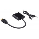 Переходник Buro HDMI (m)/VGA (f) 0.1м. черный (HDMI-M-VGA-F)