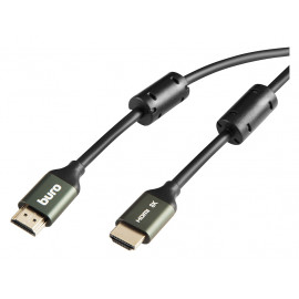 Кабель аудио-видео Buro HDMI (m)/HDMI (m) 3м. феррит.кольца позолоч.конт. черный (BHP-HDMI-2.1-3G)