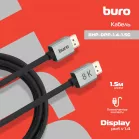 Кабель аудио-видео Buro V1.4 DisplayPort (m)/DisplayPort (m) 1.5м. позолоч.конт. черный (BHP-DPP-1.4-1.5G)