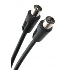 Кабель-удлинитель антенный Telecom TV(m)/F-TV(f) 3м. черный (TTV9501-3M)